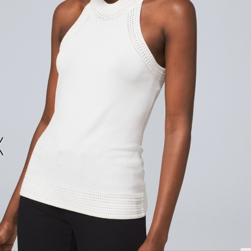 White House Black Market Crochet Halter